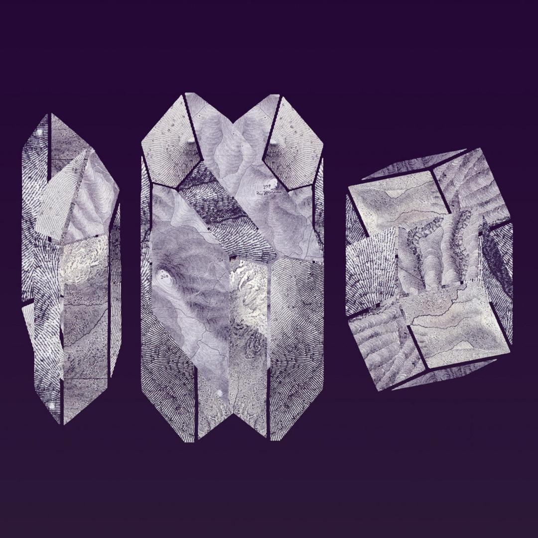 Artwork for the Choices & Melodies album by Insub. Meta Orchestra: abstract imaginary shapes in violet tones