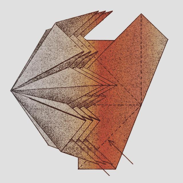 Artwork for the Ten/Sync album by Insub. Meta Orchestra: abstract imaginary shape in orange and brown tones