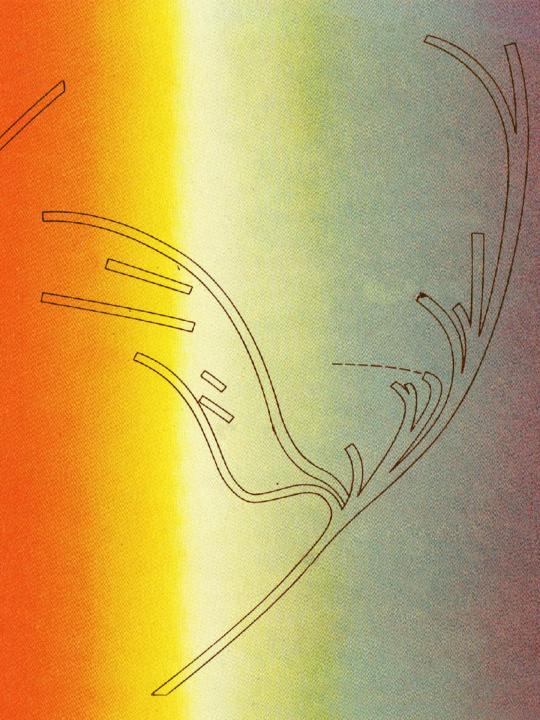 Artwork for the Insub. Distances piece no. 1: abstract illustration with a smooth gradient